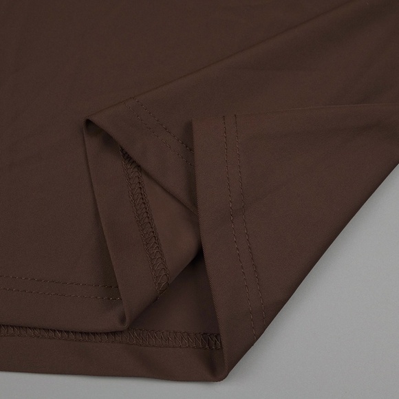 Sirius Chocolate Pleated Gown - Picture 9 of 14